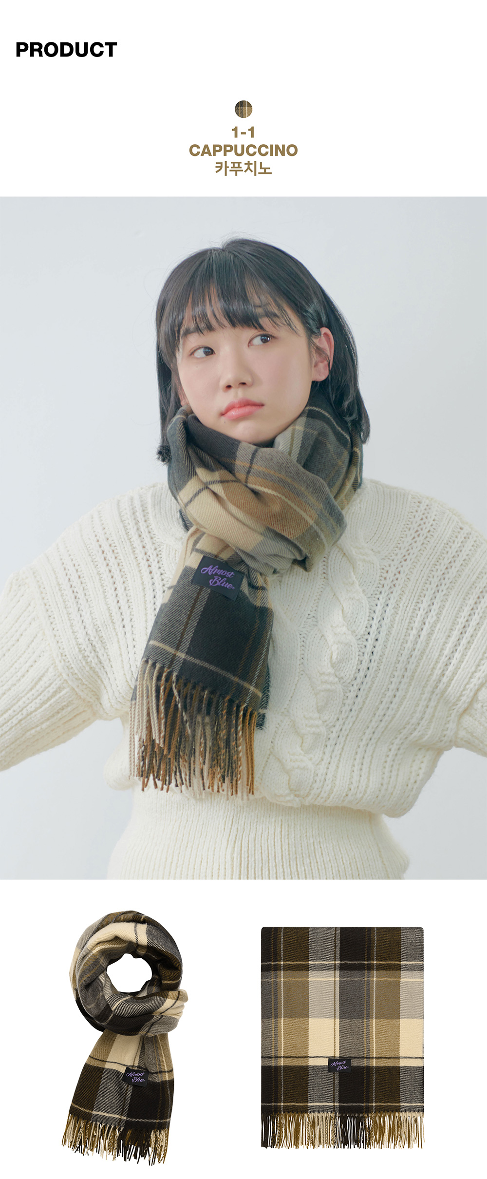 ktown4u.com : Plain Check Muffler [10colors]